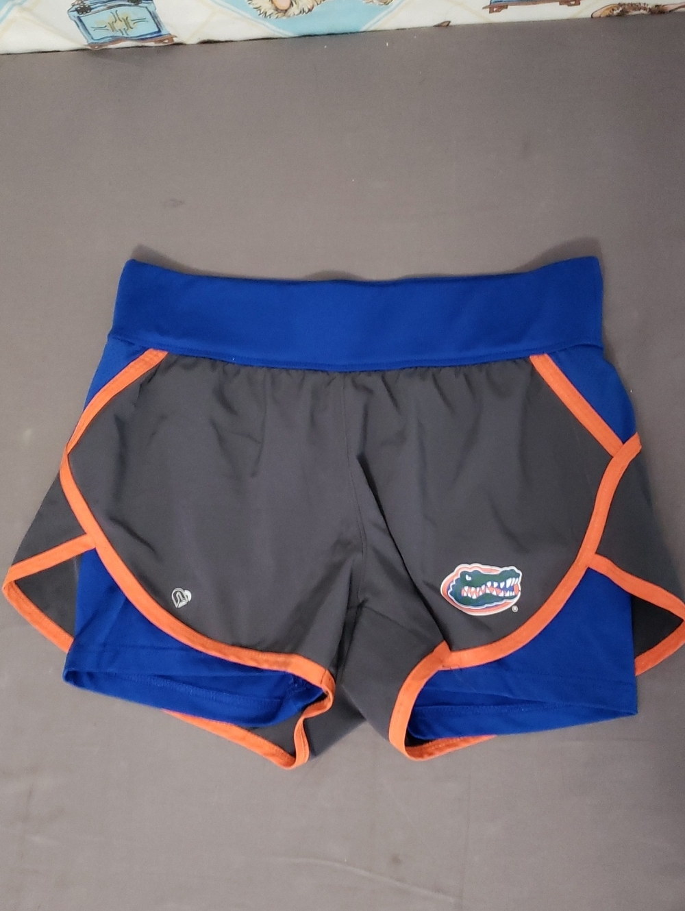 Colosseum Florida Gators Blue, Gray & Orange Women's Athletic Shorts Medium